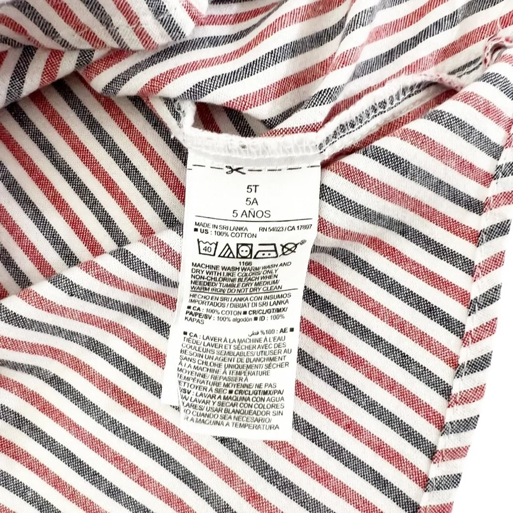 Boys 5T Old Navy Button-Up Striped Short Sleeve Shirt